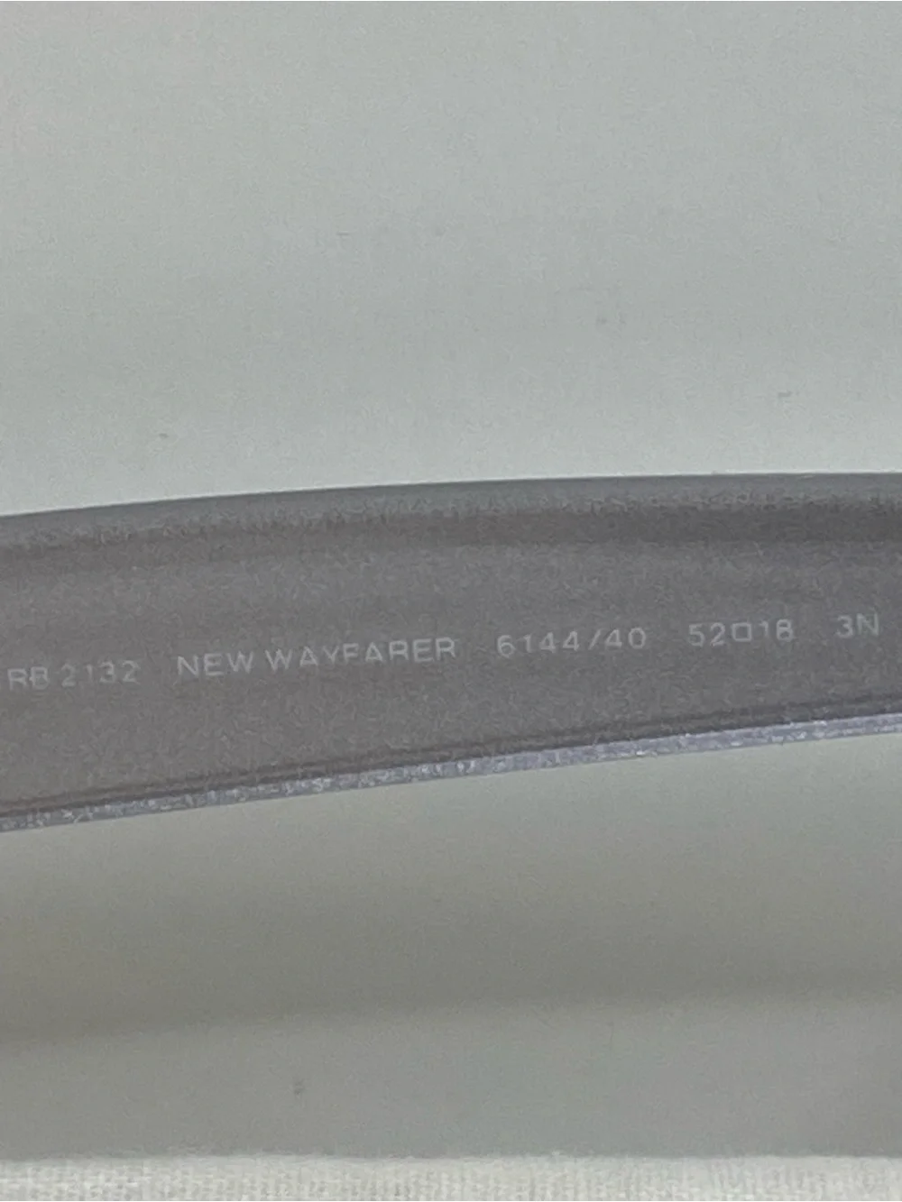 Ray-Ban New Wayfarer Sunglasses 6144/40 Silver Gray Made In Italy